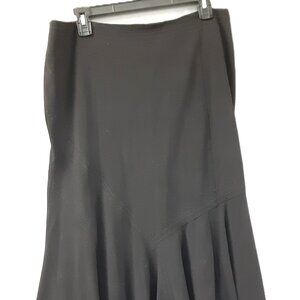 Larry Levine Stretch Skirt Size 10, Black, Maxi, Zipper, Machine Washable
